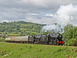 Gwr Steaming Through the Countryside in the Cotswolds